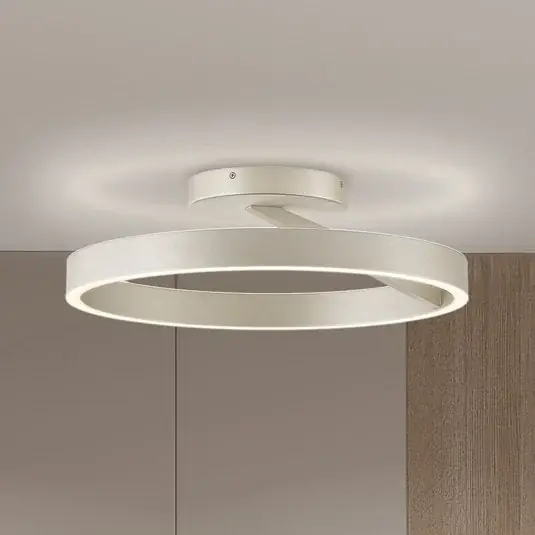 Akciós ár Saturn LED mennyezeti lámpa, Ø 50 cm, krém-ezüst színű, fém
