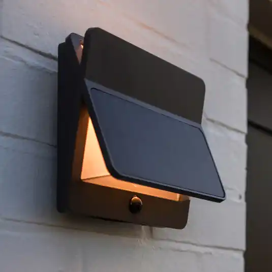 ALETA LED kültéri fali lámpa, sötét szürke, 18 cm, érzékelővel, IP54 Outlet