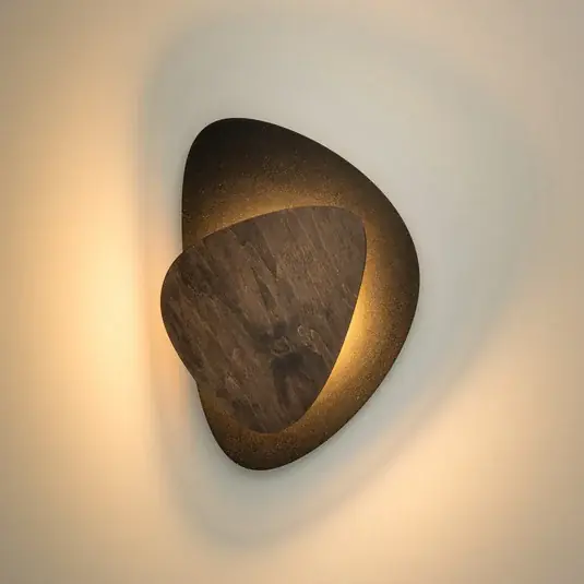Ne maradj le Pedra LED fali világítás, fekete/wenge, acél, fa, 3000 K