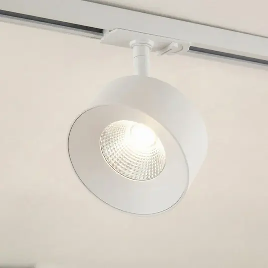 Gyors kiszállítás Lindby LED-sínre szerelhető spotlámpa Linaro, fehér, Ø 9,5 cm, 3000 K