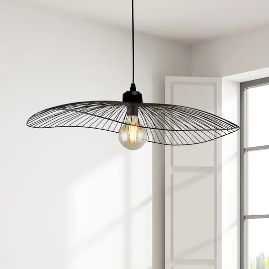 Wave függő lámpa, fekete, Ø 71 cm, fém Outlet