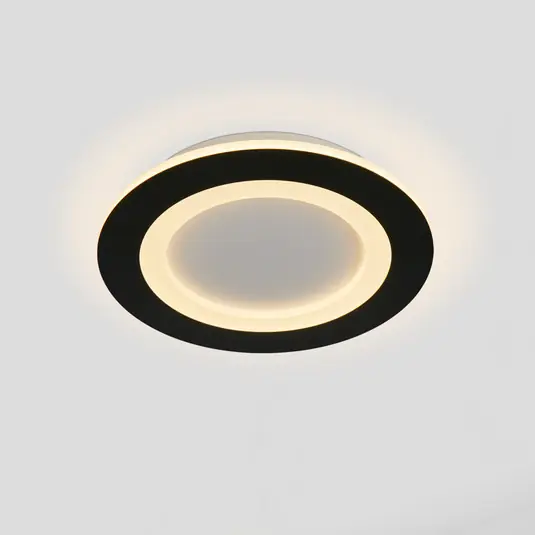Akció Ringo LED mennyezeti lámpa, Ø 25 cm, fekete-fehér, vas/akril, CCT