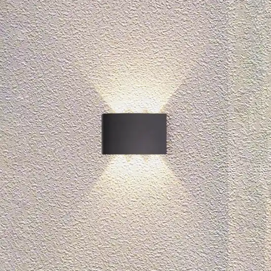 Shadows LED kültéri falilámpa, szélesség 18 cm, fekete, fém Ne maradj le
