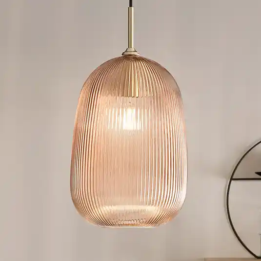 Exkluzív ajánlat DUKE lógó lámpa, borostyánszínű, Ø 21 cm, üveg