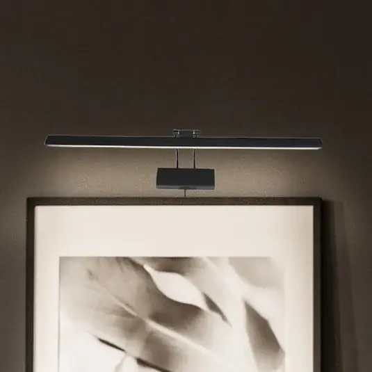 Litho LED fali világítás, fekete, fém, CCT, szélesség 60 cm Outlet