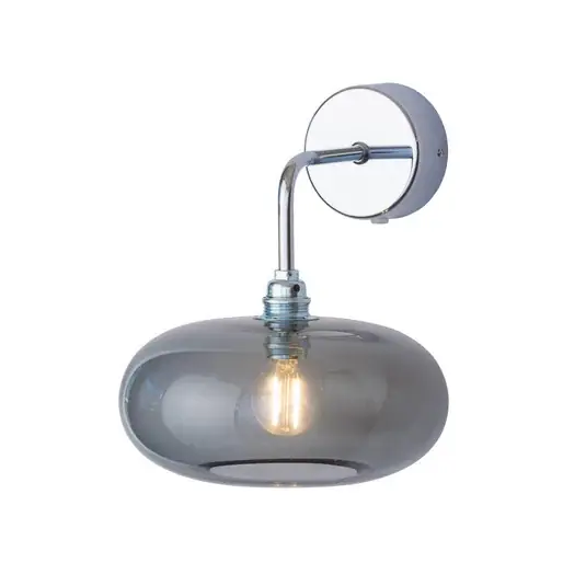 EBB & FLOW Horizon fali világítás, füstszürke, üveg, Ø 21 cm Vedd meg online