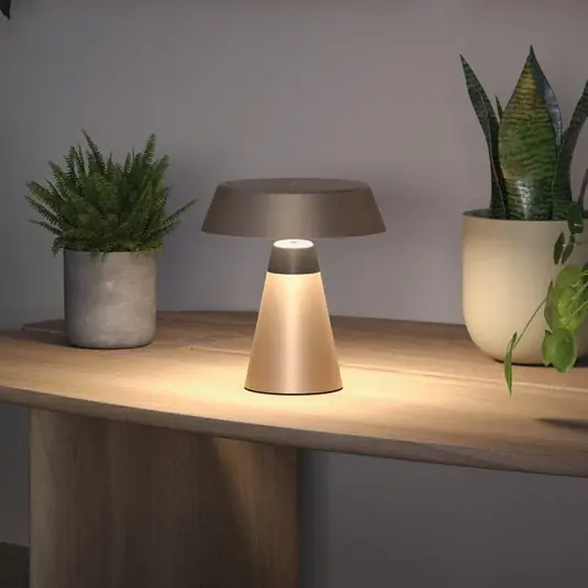 Paulmann Lirox LED tölthető asztali világítás, bézs/fekete, 20 cm, IP44 Árcsökkenés