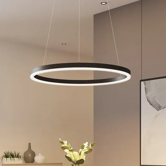 Utolsó esély Arcchio Albiona LED lógó világítás, fekete, 1 gyűrű, Ø 60 cm