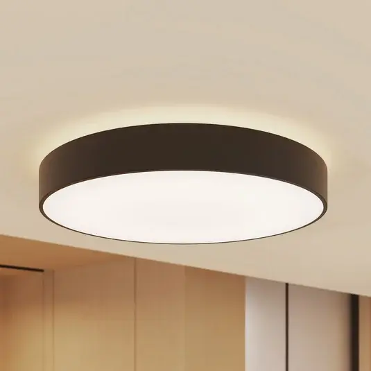 Expressz kézbesítés Arcchio LED mennyezeti lámpa Vanida, fekete, Ø 60 cm, fel/le, fel/le