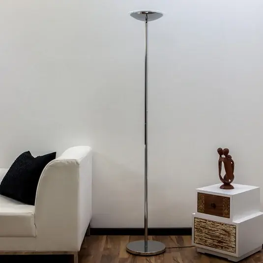 Outlet Lindby Malea LED álló lámpa, króm színű, dimmelhető, 180 cm