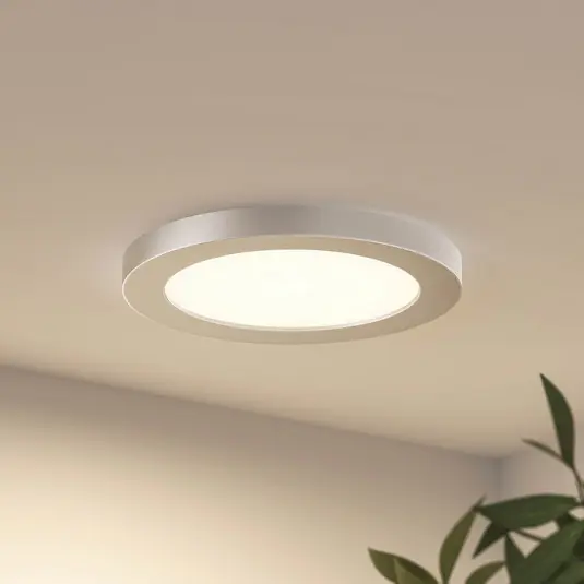 Prios LED mennyezeti lámpa Aureka, Ø 23 cm, ezüst, fém Kihagyhatatlan ajánlat