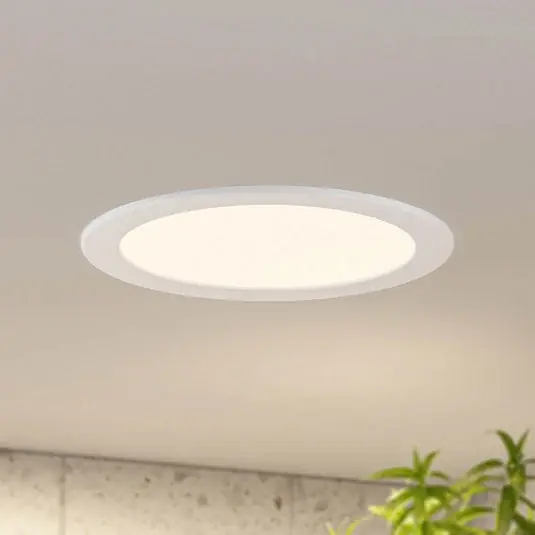 Prios LED süllyesztett lámpa Cadance, fehér, 24 cm, CCT, IP44 Outlet