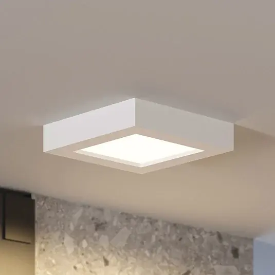 Prios LED mennyezeti lámpa Alette, fehér, 17,2 cm, fényerőszabályzóval Expressz szállítás