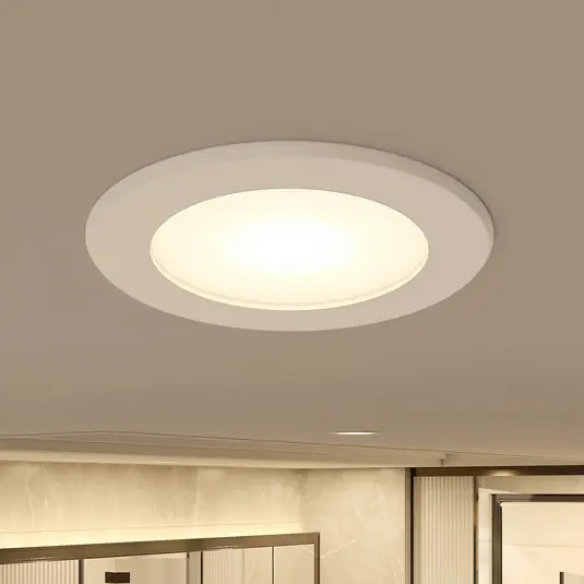 Prios LED-es süllyesztett spotlámpa Rida, fehér. Ø 10 cm, CCT, IP44 Gyors szállítás