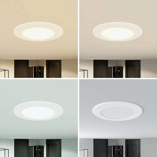 Legnépszerűbb Prios LED-es süllyesztett spotlámpa Rida, fehér. Ø 12 cm, CCT, IP44