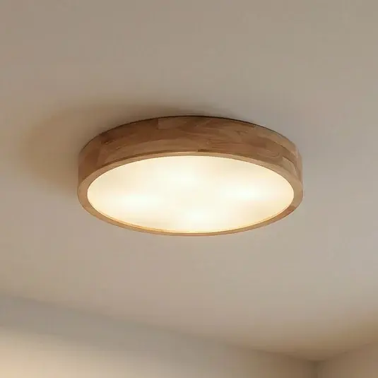 Különleges ajánlat Lindby Tanju mennyezeti lámpa, Ø50 cm, 4 izzós, kaucsukfa, E27