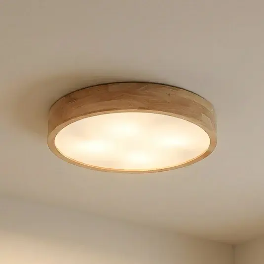 Csak ma Lindby Tanju mennyezeti lámpa, Ø60 cm, 5 izzós, kaucsukfa, E27