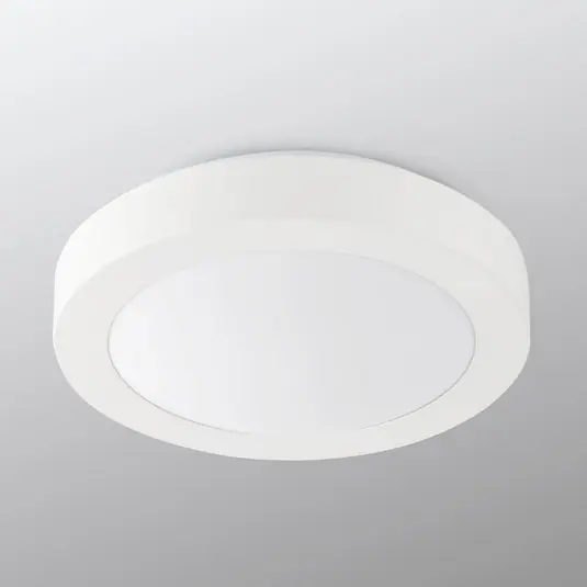 Árcsökkenés Logos fürdőszobai mennyezeti lámpa, Ø 27 cm, fehér