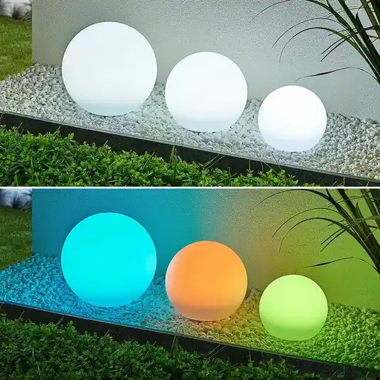 Ajánlat Lindby LED napelemes lámpák Lago, RGBW, 3 darabos szett, gömbök, földi