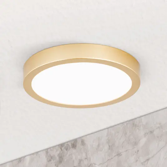 LED mennyezeti lámpa Vika, kerek arany matt Ø18 cm Vásárlói kedvenc