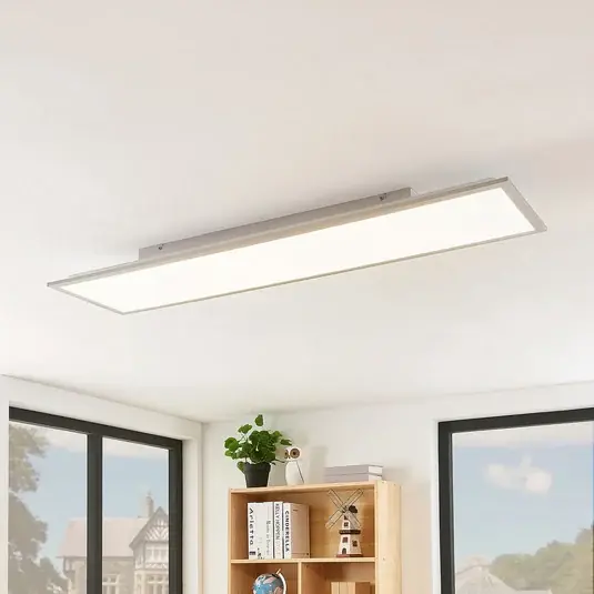 Olcsóbb Lindby LED panel Stenley, 4000 K, 120 cm x 30 cm, ezüst/fehér