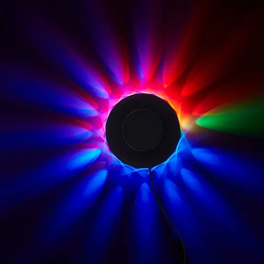 Szezonális akció RGB LED fénykerék - dekoratív fény zeneérzékelővel
