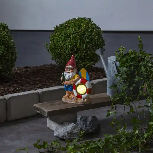 Azonnal elérhető Gnomy LED napelemes lámpa mentőövvel