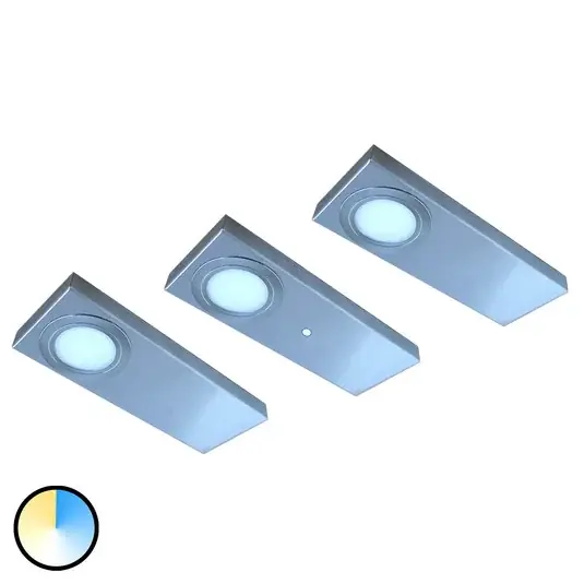 Szuper akció 3 darabos LED-es szekrény alatti világítás készlet Tain színkapcsolóval