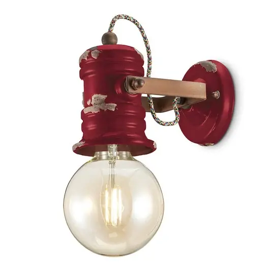 Ajánlat C1843 fali lámpa vintage design borvörös színben