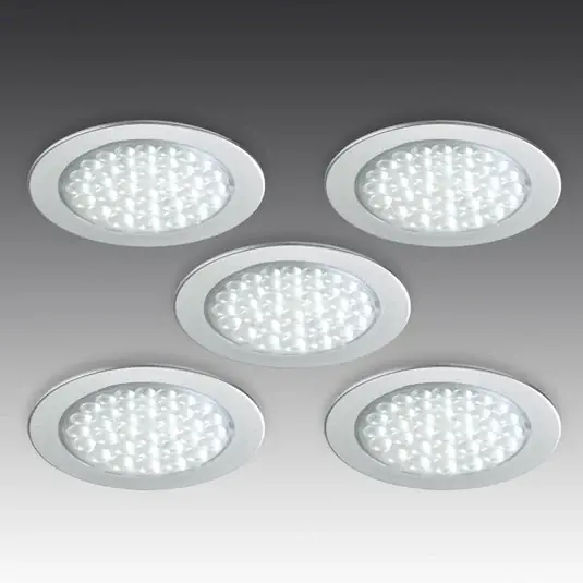 R 68-LED süllyesztett spotlámpa rozsdamentes acél megjelenésű, 5 darabos készlet Kihagyhatatlan ajánlat