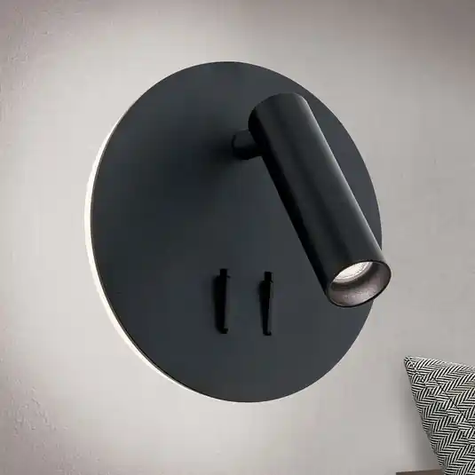 LED fali lámpa Lenny két fényforrással, fekete Vásárlói kedvenc