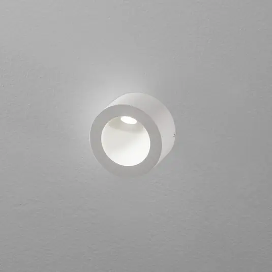 Biztonságos fizetés Egger DLS LED fali lámpa Saxo On, Ø 8 cm, alumínium, fehér