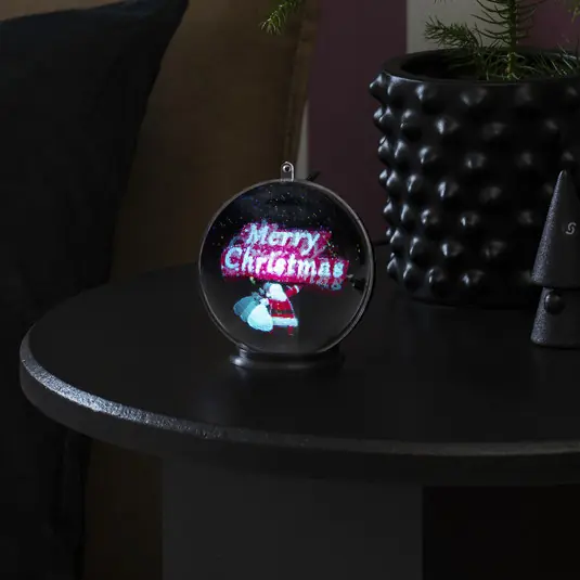 Vedd meg online Boldog karácsonyt 3D hologram gömb, 42 LED
