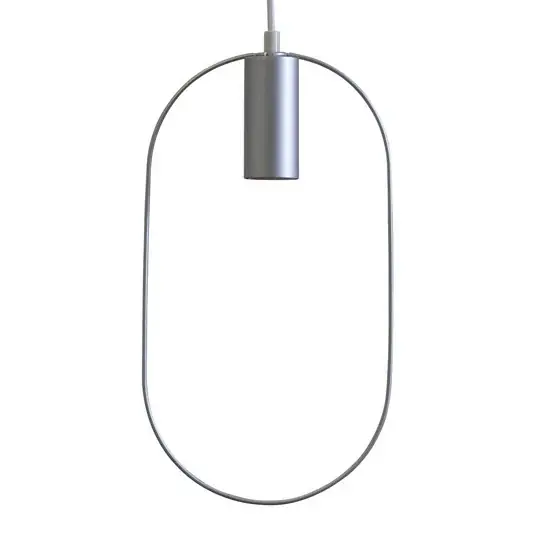 Alacsony ár Shape deco függő lámpa ovállal, ezüst