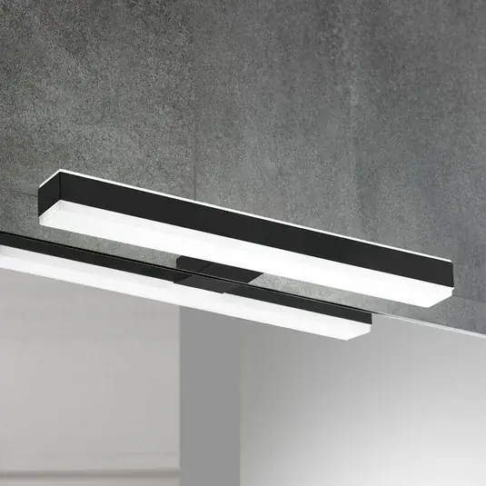 Legkelendőbb LED tükör lámpa Veronica, szélessége 30 cm, fekete