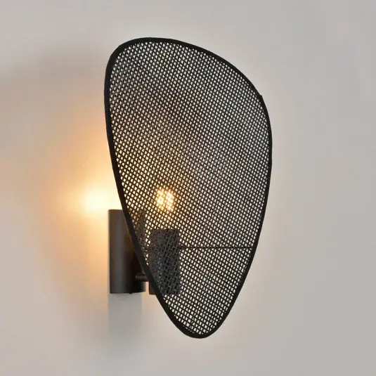 Nézd meg most MARKET SET fali világítás Screen, 42 cm magas, fekete, rattan