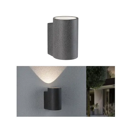 Árengedmény Paulmann Concrea LED kültéri fali lámpa, henger