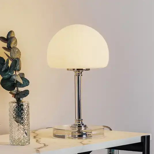 Akció Ancilla LED asztali lámpa, krómozott, 30 cm-es fokozatú fényerő-szabályzóval,