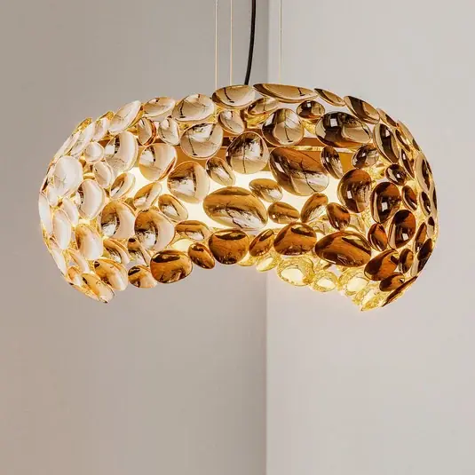 Narisa LED függőlámpa Ø 46 cm rózsaarany/barna Vedd meg online