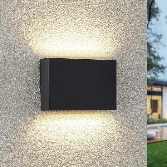 Outlet Lindby LED kültéri fali lámpa Jarte, 20cm, fel/le, szürke, IP65