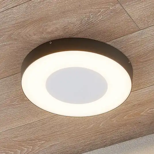 Bestseller Lucande LED kültéri mennyezeti világítás Sora, kerek, érzékelő, IP54