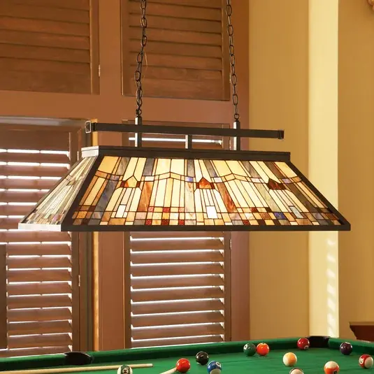Függő lámpa Inglenook színes üveggel, l 121 cm Szezonális akció