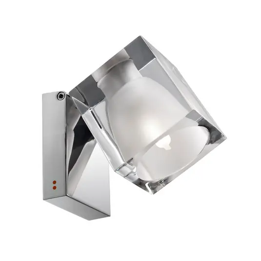 Outlet Fabbian Cubetto fali lámpa G9 króm/átlátszó