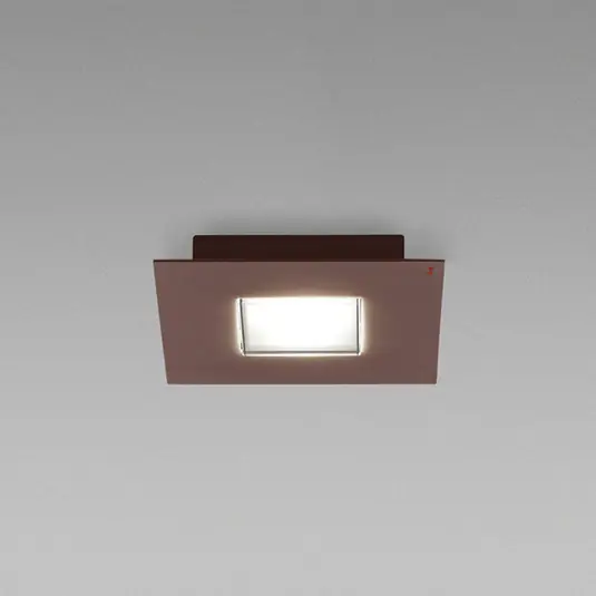 Olcsóbb Fabbian Quarter LED mennyezeti lámpa, barna, fém, 15 cm