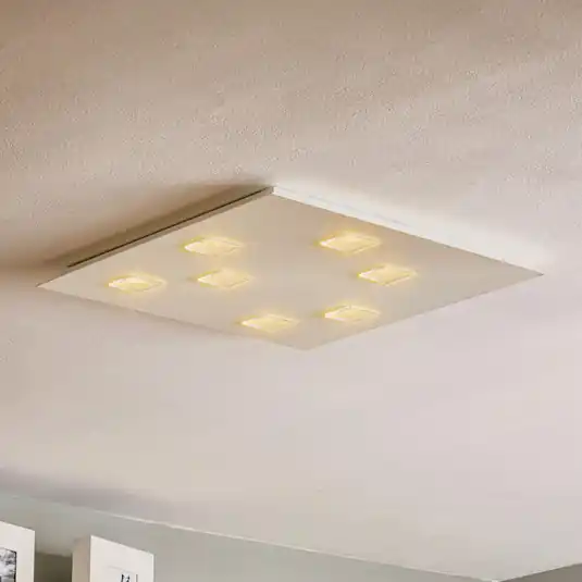 Fabbian Quarter - feh. LED mennyezeti lámpa 7 égős Különleges ajánlat