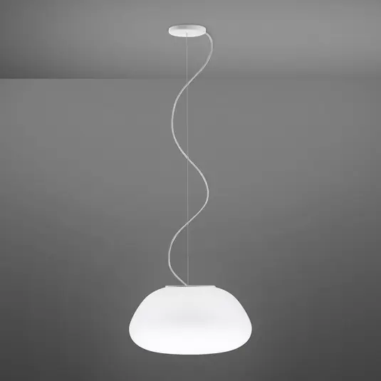 Prémium Fabbian Lumi Poga üveg függő lámpa, Ø42 cm