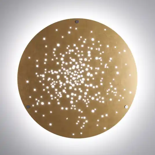Fabbian Lens LED fali lámpa Ø 90 cm bronz Akció
