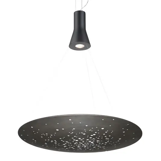 Akció Fabbian Lens LED függő lámpa Ø 90 cm brünírozott