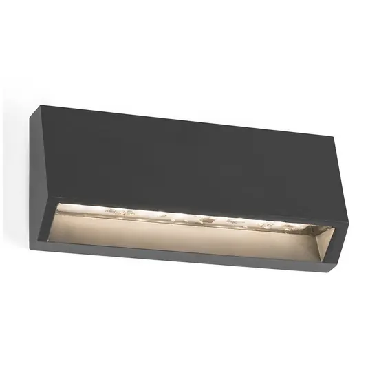 Nézd meg most Must szögletes LED külső fali lámpa 15,8 cm széles