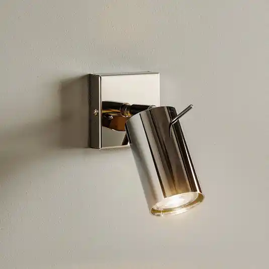 Csak ma Fali spotlámpa, kerek, króm, 1 izzó
